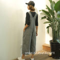 Top quality autumn suspenders straight overalls